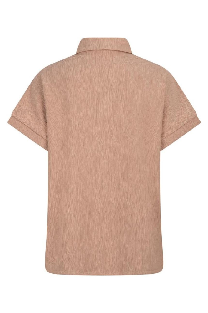 BLOUSE FANCY CRINKLE SP25 30016 183 Dark Sand